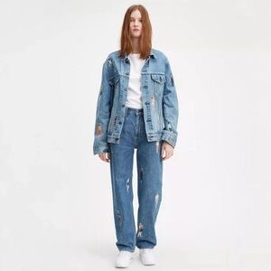 Levi’s x Stranger Things Dad Jeans 24 Joe Stoned Blue Medium Wash 100% Cotton